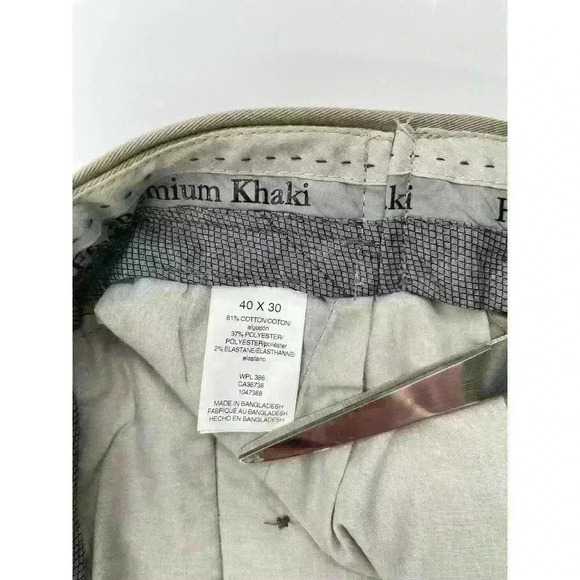 Haggar Men's Classic Fit Iron-Free Premium Khakis 40 x 30 Beige Light‎ Brown - Picture 4 of 9